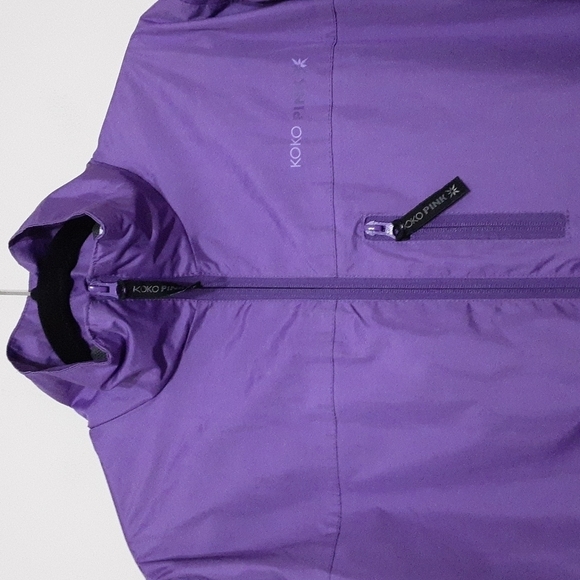 Koko pink women Windbreaker rain coat jacket M wather repellent hooded Hiking - Picture 2 of 9